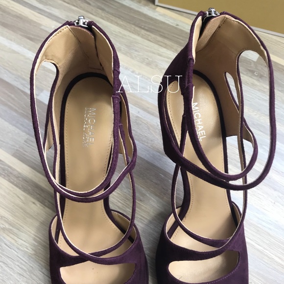 Michael Kors Chantelle Sandal Suede Damson W - Picture 6 of 7